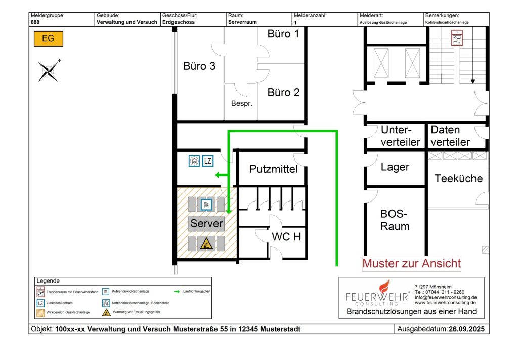 Feuerwehrlaufkarten nach DIN 14675