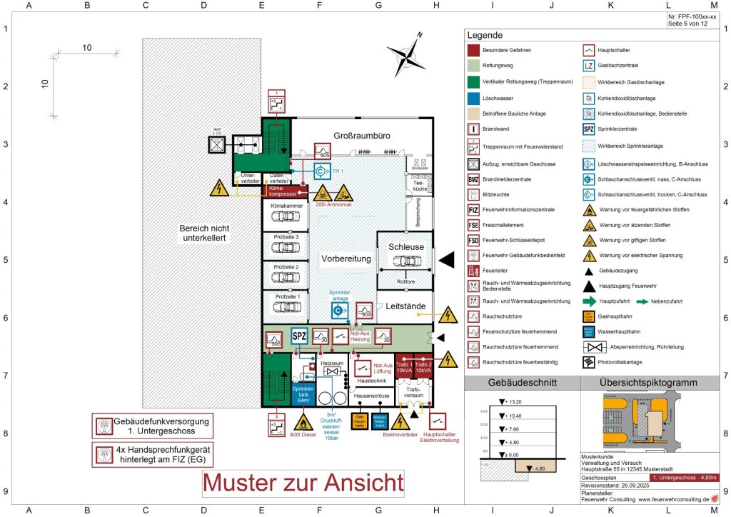 Feuerwehrpläne und
Feuerwehrlaufkarten
