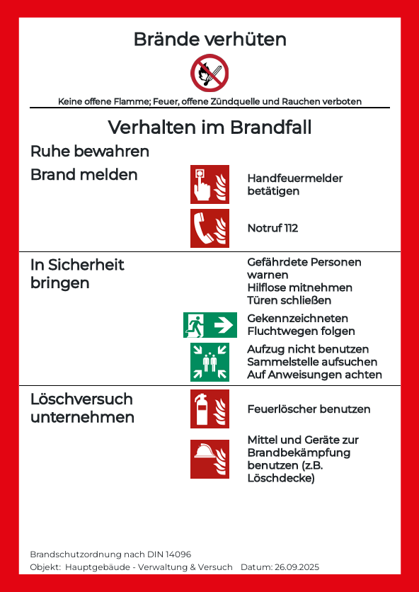 Brandschutzordnungen